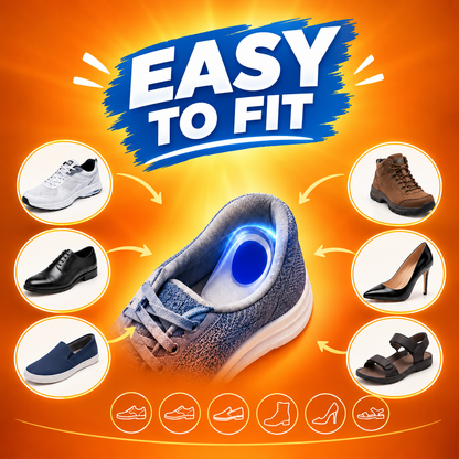 Silicone Gel Heel Cups – Shock Absorbing Heel Support & Pain Relief Pads – 1 Pair