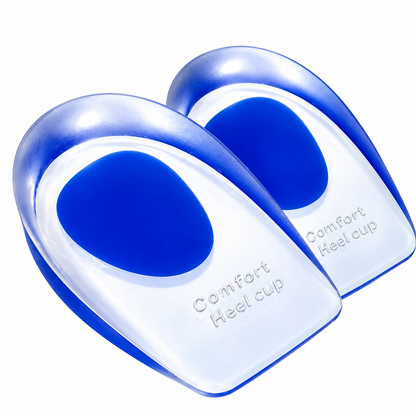 Silicone Gel Heel Cups – Shock Absorbing Heel Support & Pain Relief Pads – 1 Pair